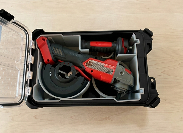 Insert Packout M18 FFSAG125 pour meuleuse 125mm Milwaukee dans le coffre 4932464083