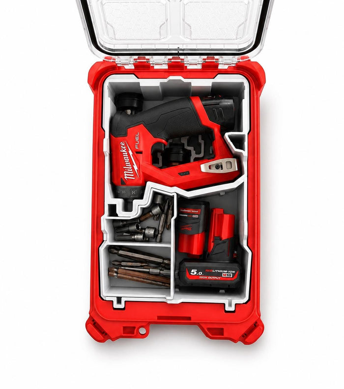 Insert Packout M12 FDDX – Organisateur Perceuse-Visseuse & Têtes Interchangeables Milwaukee
