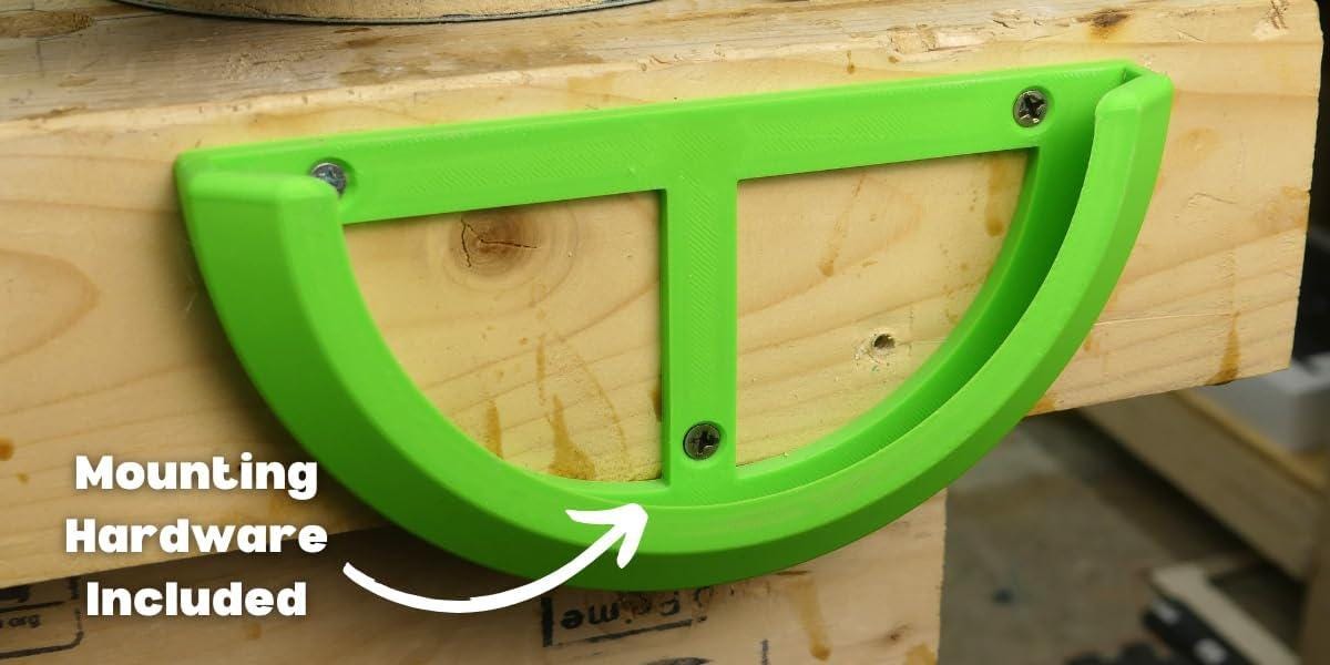 Fixation murale pour ponceuse excentrique 150 mm, atelier organisé