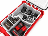 Organisateur Packout M12 FDDX imprimé 3D avec têtes interchangeables et deux batteries M12