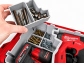 Insert Packout M12 FDDX Milwaukee avec logements pour forets, douilles et visserie