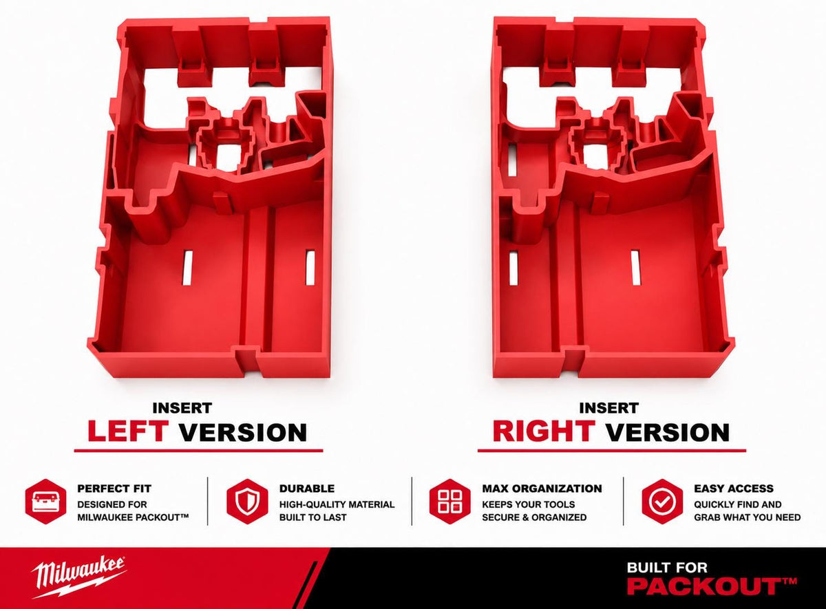 Logements orientés pour les quatre têtes de la Milwaukee M12 FDDX