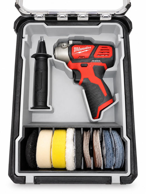 Organisateur Packout 4932464083 pour Milwaukee M12 BPS, vue de dessus des logements
