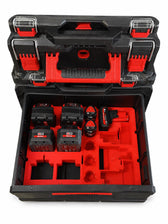 Insert de rangement pour batteries Milwaukee M18 et M12 dans un tiroir Packout