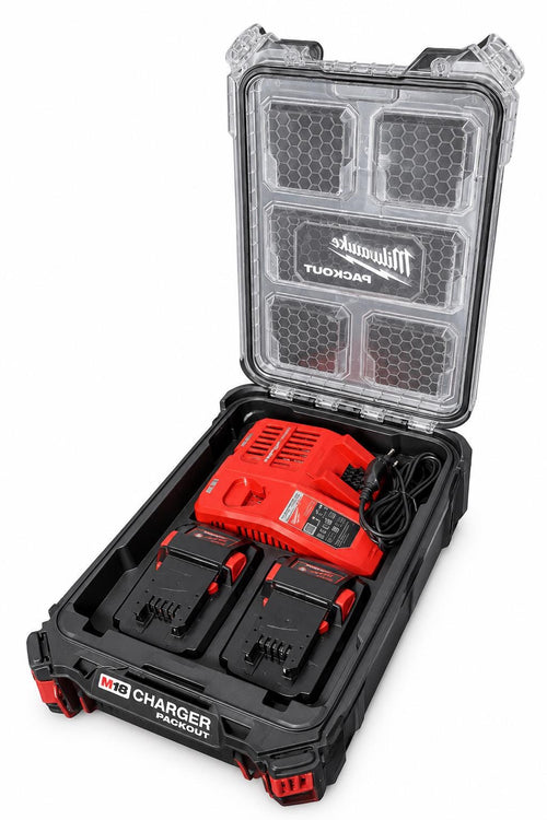 Station de charge Milwaukee transportable dans un Packout Compact Organizer 4932464083